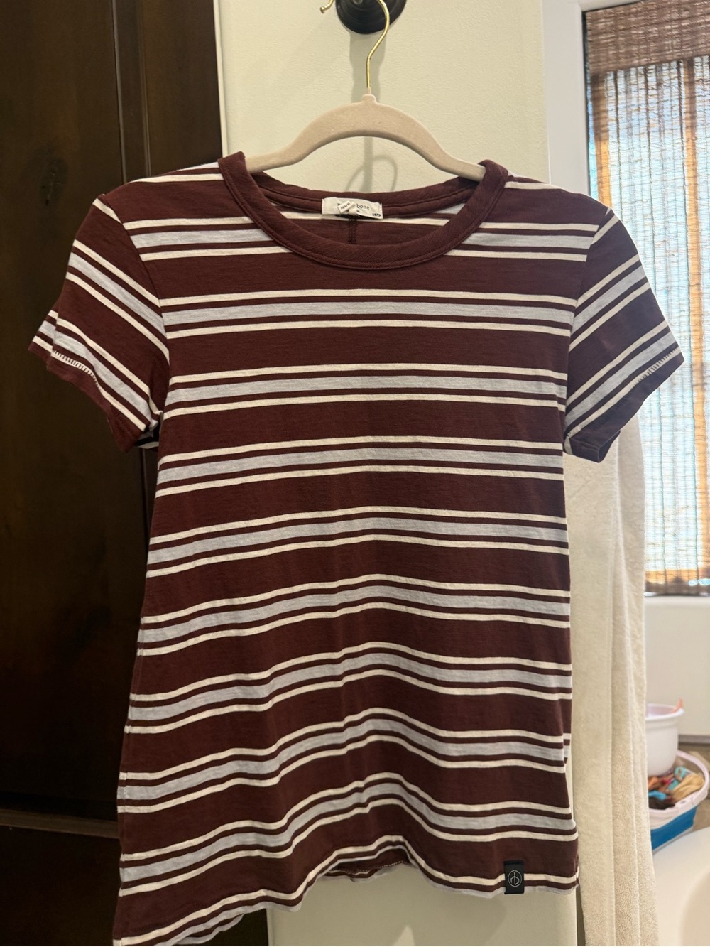 rag & bone slub Striped Short Sleeve Tee